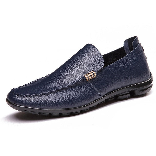 Summer Casual Genuine Leather Moccasins Driving Shoe-men-wanahavit-Blue Loafers-6-wanahavit