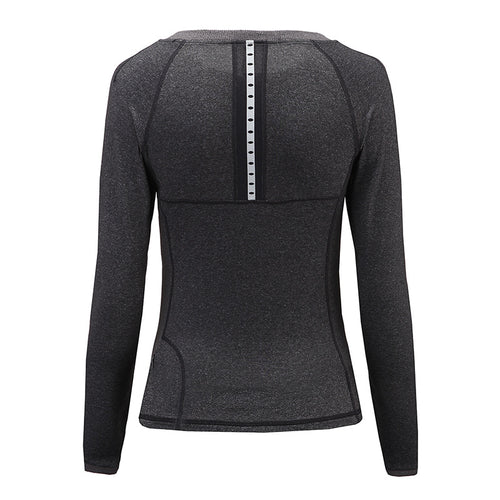 Load image into Gallery viewer, Quick Dry Curve Emphasizing Printed Yoga Long Sleeve Shirt-women fitness-wanahavit-black-XS-wanahavit
