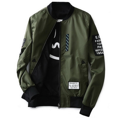 Load image into Gallery viewer, Pilot with Patches Bomber Pilot Jacket-men-wanahavit-Army Green-XXL-wanahavit
