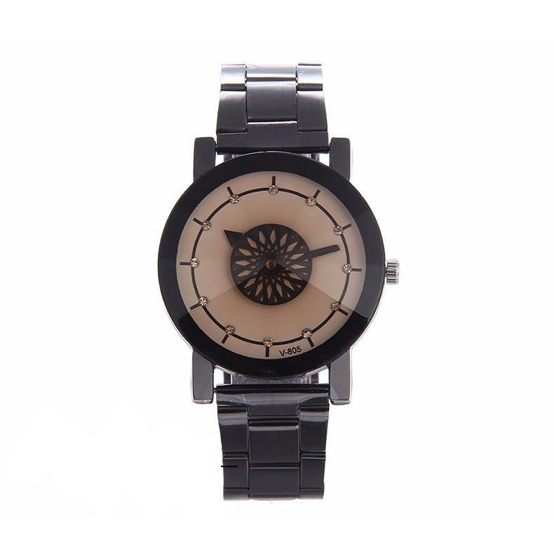 Couples Luxury Design Stainless Steel Wristwatch-unisex-wanahavit-Big Dial White-wanahavit