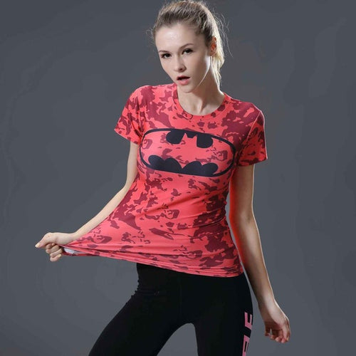 Load image into Gallery viewer, DC Superheroes Compression Shirt-women fitness-wanahavit-Superwoman 6-XXL-wanahavit
