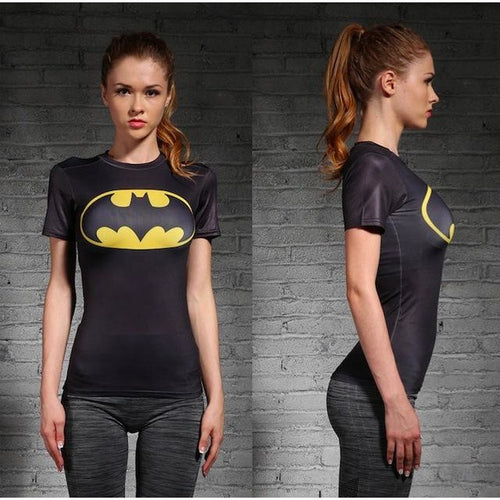 Load image into Gallery viewer, DC Superheroes Compression Shirt-women fitness-wanahavit-Batwoman 1-XXL-wanahavit
