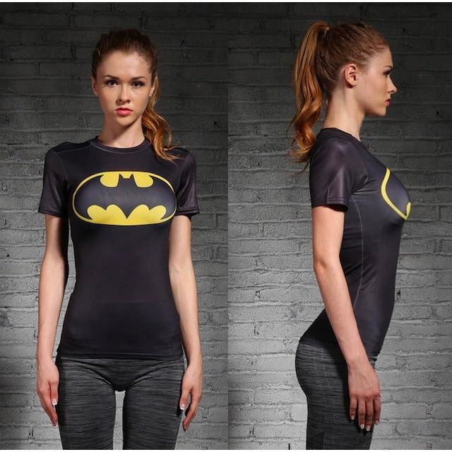DC Superheroes Compression Shirt-women fitness-wanahavit-Batwoman 1-XXL-wanahavit