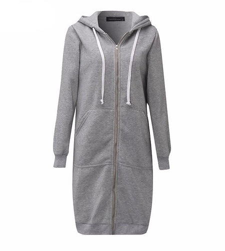 Long Autumn Zip Up Hooded Jacket-women-wanahavit-Gray-S-wanahavit