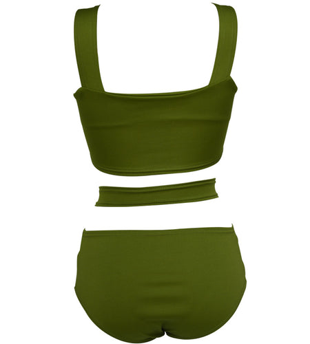 Sexy Crisscross Bandage Brazilian Bikini-women fitness-wanahavit-Army Green-S-wanahavit