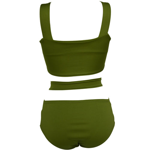 Load image into Gallery viewer, Sexy Crisscross Bandage Brazilian Bikini-women fitness-wanahavit-Army Green-S-wanahavit
