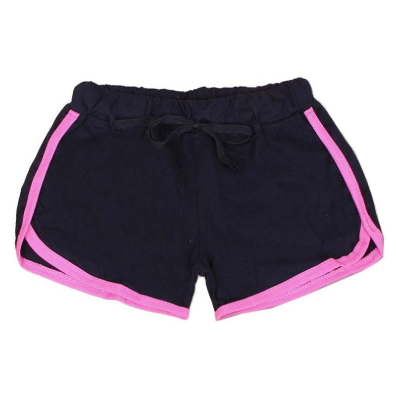 Yo-Ga Drawstring Casual Loose Cotton Shorts-women fitness-wanahavit-black pink-S-wanahavit