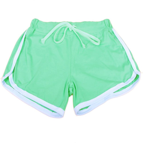 Load image into Gallery viewer, Yo-Ga Drawstring Casual Loose Cotton Shorts-women fitness-wanahavit-green white-S-wanahavit
