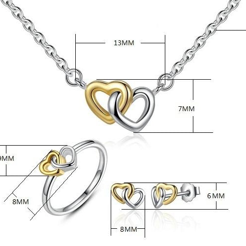Load image into Gallery viewer, 925 Sterling Silver Heart to Heart Jewelry Set-women-wanahavit-6-wanahavit
