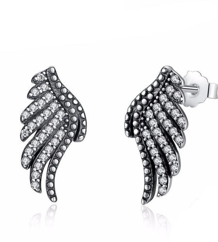 925 Sterling Silver Phoenix Feather Earring-women-wanahavit-wanahavit