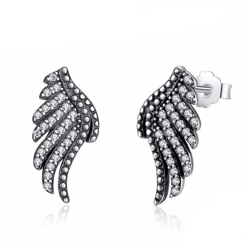 925 Sterling Silver Phoenix Feather Earring-women-wanahavit-wanahavit