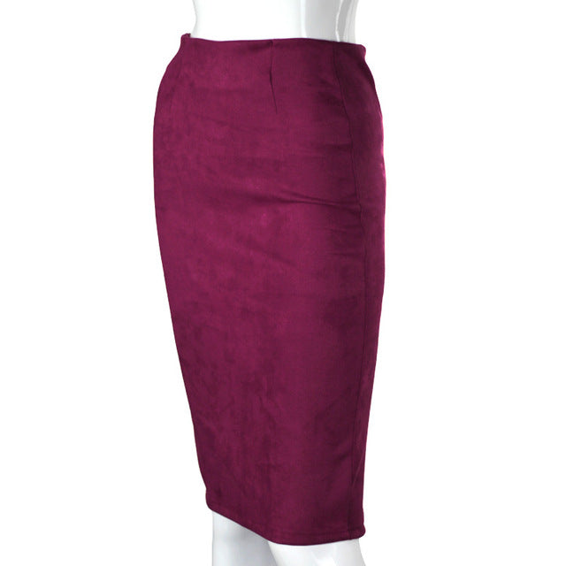 Vintage Suede Split Thick Stretchy Skirts-women-wanahavit-Purple-S-wanahavit