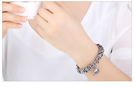 Tibetan Silver Fish Charm Bracelet-women-wanahavit-20cm Length-wanahavit