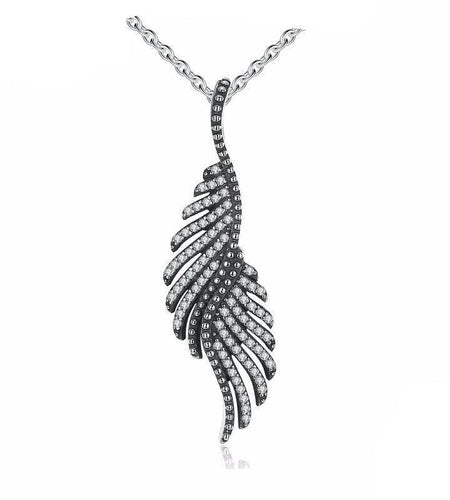 925 Sterling Silver Phoenix Feather Silver Necklace-women-wanahavit-wanahavit