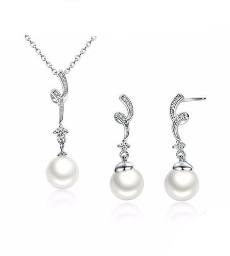925 Sterling Silver White Pearl Jewelry Set-women-wanahavit-wanahavit