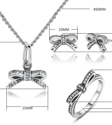 925 Sterling Silver Sparkling Bow Knot Jewelry Sets-women-wanahavit-6-wanahavit
