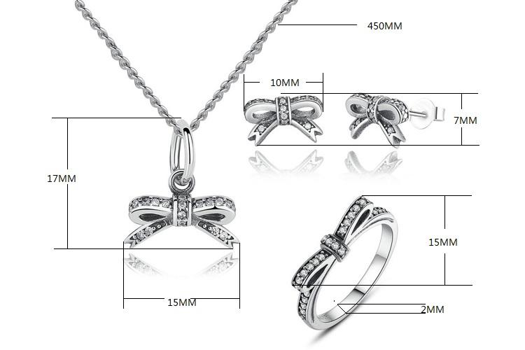 925 Sterling Silver Sparkling Bow Knot Jewelry Sets-women-wanahavit-6-wanahavit
