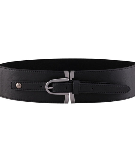 Elastic Waistband Wide Dress Belt-women-wanahavit-YF003 Black-88CM-wanahavit