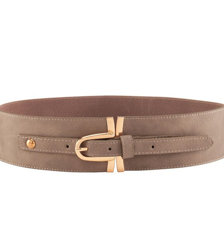 Elastic Waistband Wide Dress Belt-women-wanahavit-YF003 Khaki-88CM-wanahavit