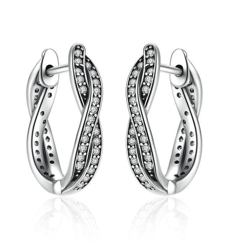 925 Sterling Silver Twist Of Fate Stud Earring-women-wanahavit-wanahavit