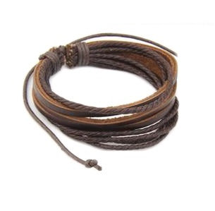 Leather Braided Rope Bracelets-unisex-wanahavit-2 Brown-wanahavit