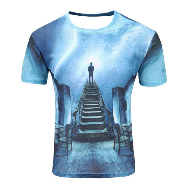 Colorful 3D Printed High Quality Tees #ladder2-men-wanahavit-XXL-wanahavit