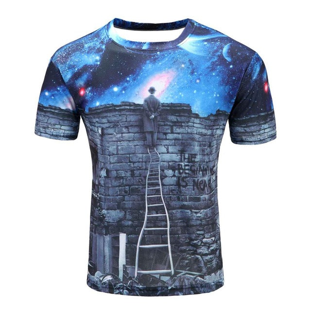 Colorful 3D Printed High Quality Tees #ladder1-men-wanahavit-XXL-wanahavit