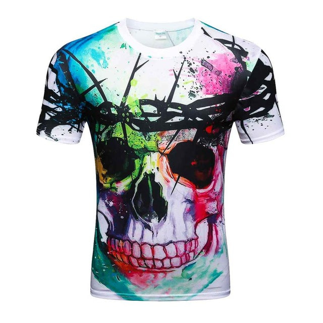 Colorful 3D Printed High Quality Tees #thornskull-men-wanahavit-M-wanahavit