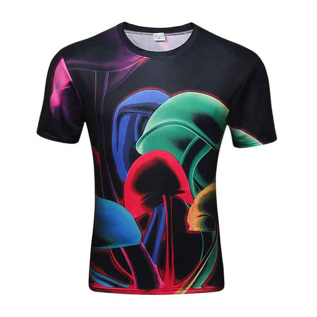 Colorful 3D Printed High Quality Tees #abstract-men-wanahavit-XXL-wanahavit