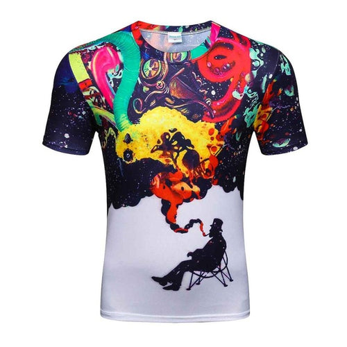 Load image into Gallery viewer, Colorful 3D Printed High Quality Tees #smoke-men-wanahavit-M-wanahavit
