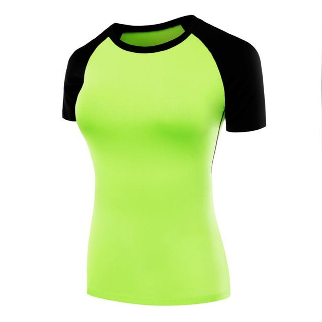 Quick Dry Compression Shirts-women fitness-wanahavit-Green-XXL-wanahavit