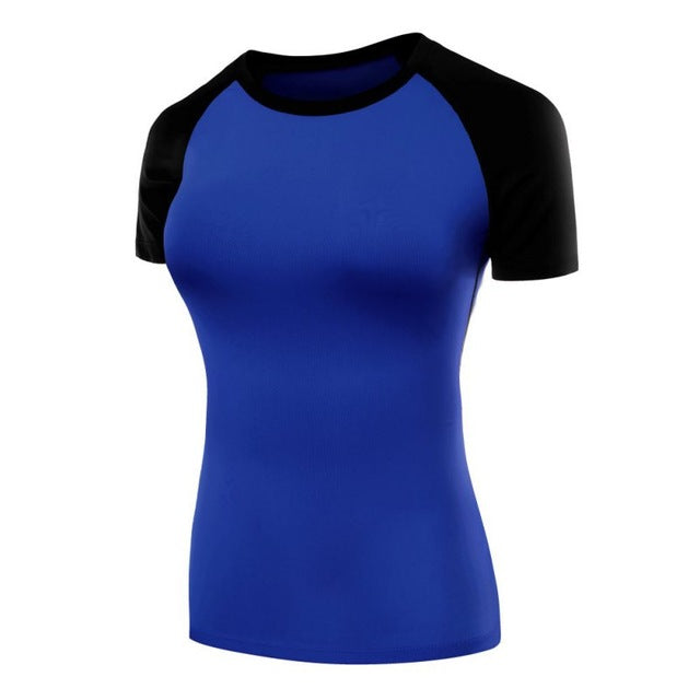 Quick Dry Compression Shirts-women fitness-wanahavit-Blue-XXL-wanahavit