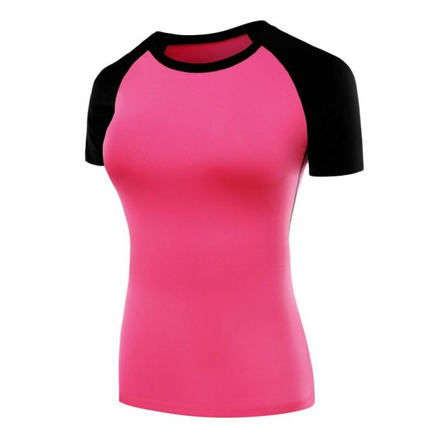 Quick Dry Compression Shirts-women fitness-wanahavit-Pink-XXL-wanahavit