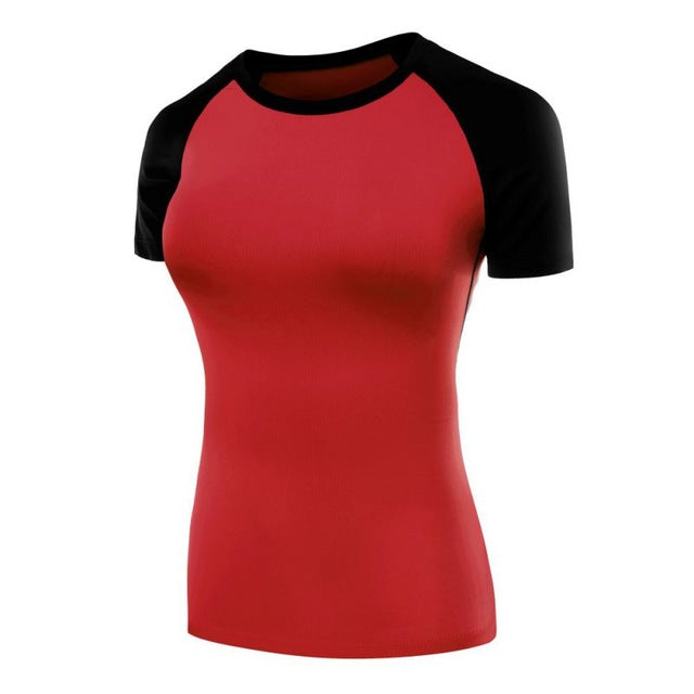 Quick Dry Compression Shirts-women fitness-wanahavit-Red-XXL-wanahavit