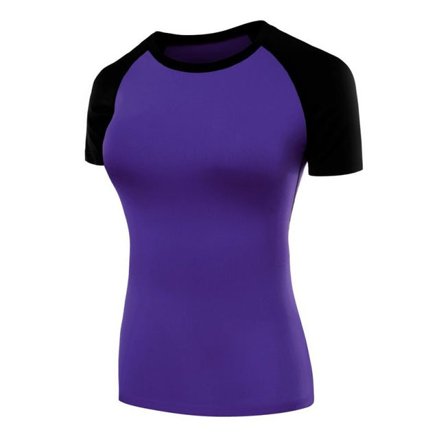 Quick Dry Compression Shirts-women fitness-wanahavit-Purple-XXL-wanahavit