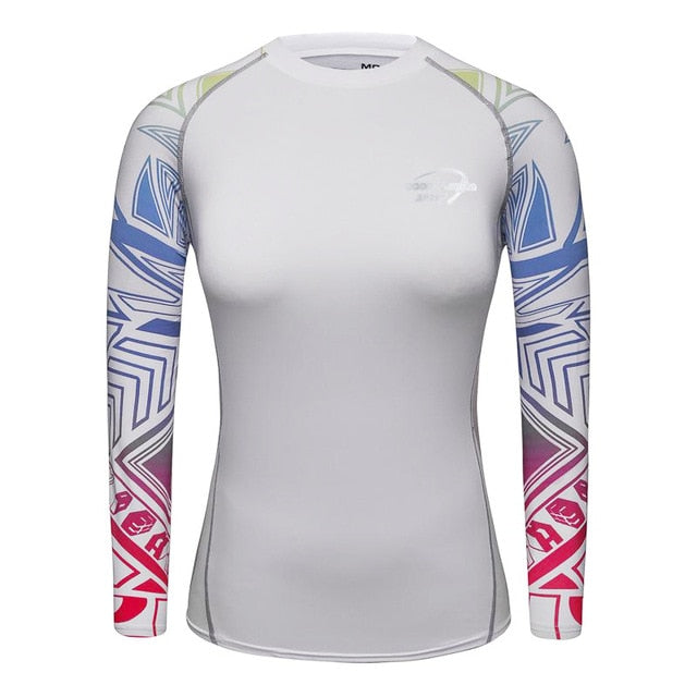 3D Print Muscle Compression Tight Long Sleeve Shirt-women fitness-wanahavit-14-XL-wanahavit