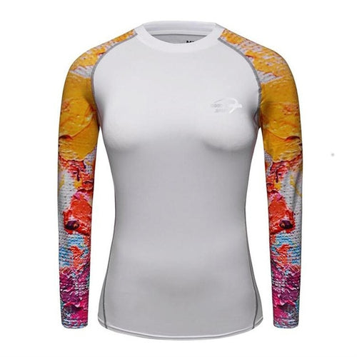 Load image into Gallery viewer, 3D Print Muscle Compression Tight Long Sleeve Shirt-women fitness-wanahavit-13-XL-wanahavit
