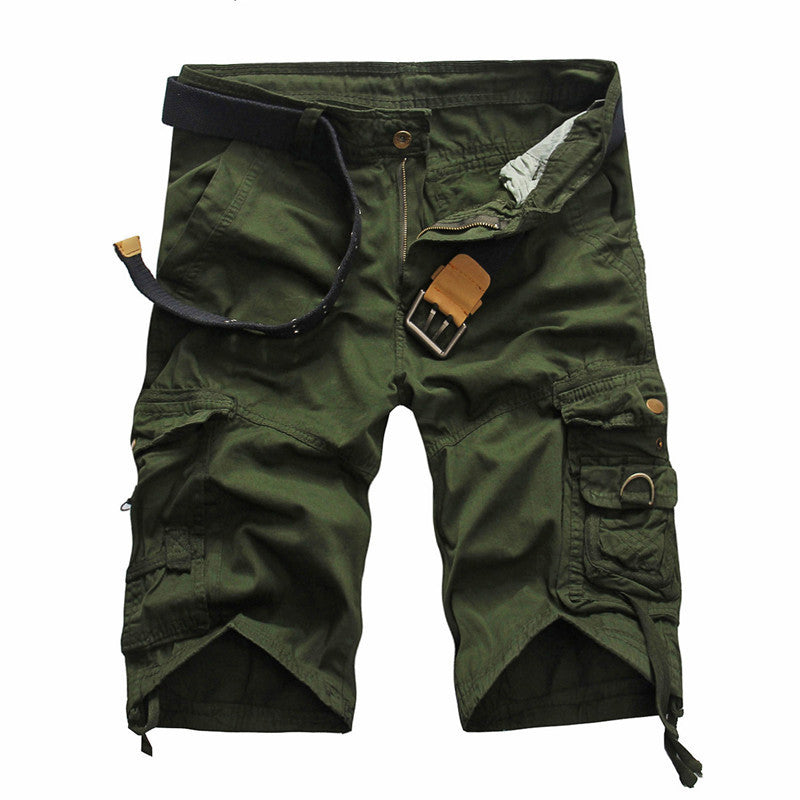 Multi-Pocket Casual Cargo Military Camouflage Army Shorts-men-wanahavit-Green-29-wanahavit