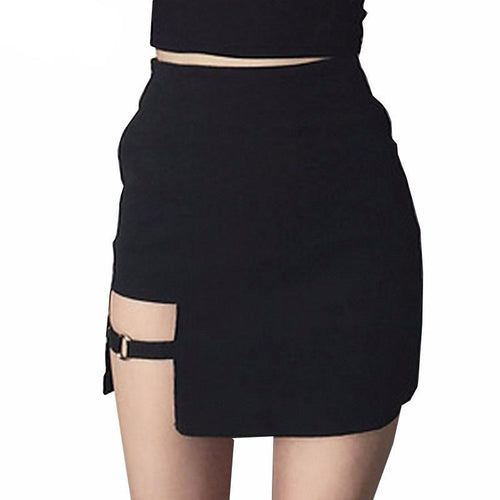 Load image into Gallery viewer, Sexy Spy Skirts Mini Asymmetrical Skirt-women-wanahavit-M-wanahavit
