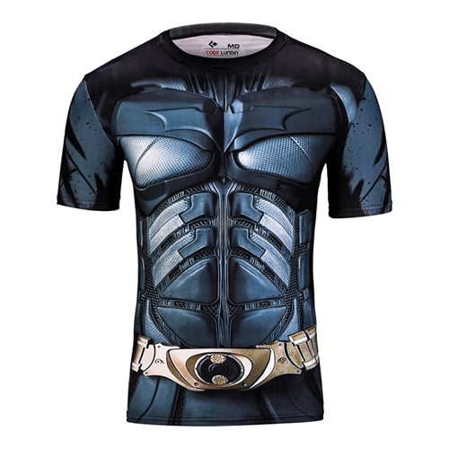 Marvel & DC Superheroes Compression Shirt-men fashion & fitness-wanahavit-Batman-M-wanahavit