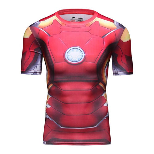 Load image into Gallery viewer, Marvel &amp; DC Superheroes Compression Shirt-men fashion &amp; fitness-wanahavit-Ironman Red-M-wanahavit
