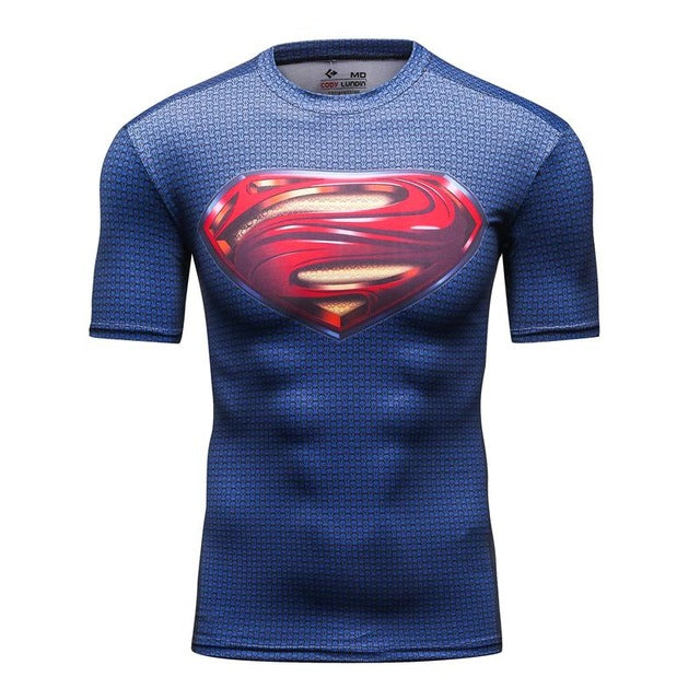 Marvel & DC Superheroes Compression Shirt-men fashion & fitness-wanahavit-Superman-M-wanahavit