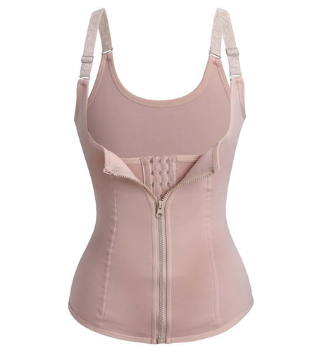 Adjustable Shoulder Strap Waist Trainer Shapewear-women fitness-wanahavit-Beige-2XL-wanahavit
