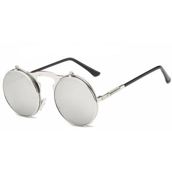 Retro Steampunk Round Sunglasses-unisex-wanahavit-Silver-wanahavit