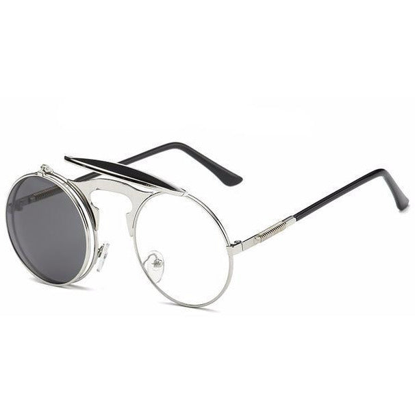 Retro Steampunk Round Sunglasses-unisex-wanahavit-Silver Gray-wanahavit