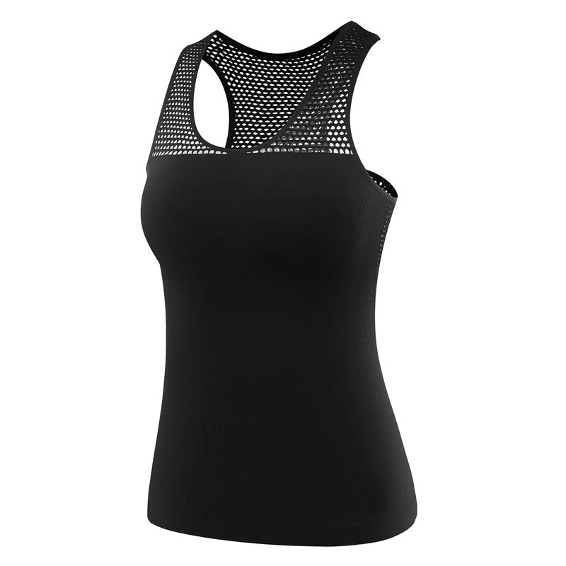 Meshed All Over the Back Yoga Sleeveless Shirt-women fitness-wanahavit-Black-One Size-wanahavit