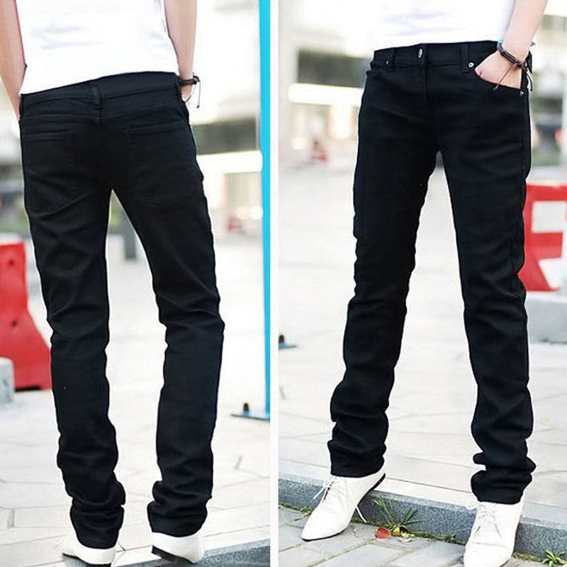 Casual Stylish Slim Fit Pencil Pants-men-wanahavit-Black-28-wanahavit