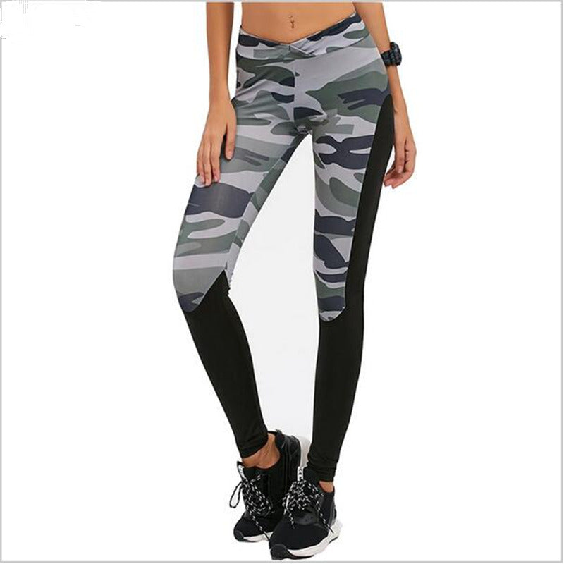 Camouflage Sporting Leggings-women fitness-wanahavit-Gray-S-wanahavit