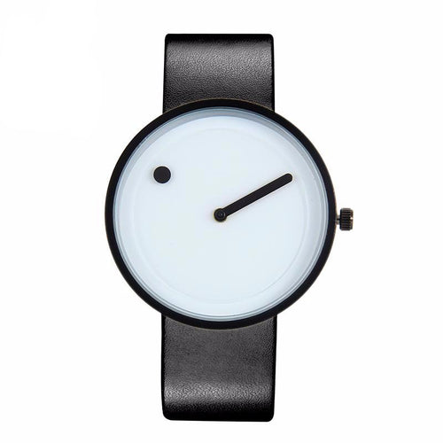 Load image into Gallery viewer, Minimalist Dot and Line Stylish Quartz Watch-unisex-wanahavit-black white-wanahavit
