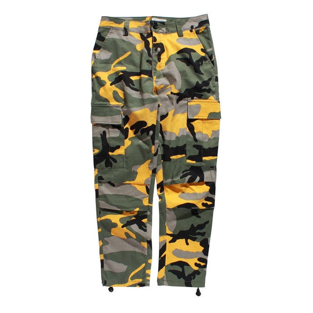 Camouflage Cargo Tactical Baggy Sweatpant-men fashion & fitness-wanahavit-yellow-S-wanahavit